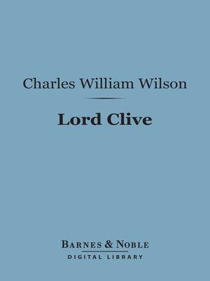 cover image of Lord Clive (Barnes & Noble Digital Library)